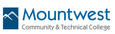 Mountwest Community and Technical College logo with a blue mountain emblem beside the school name