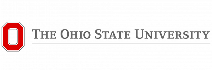 The Ohio State University logo with a scarlet block O beside the university name