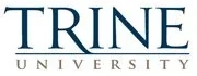 Trine University wordmark in navy serif lettering