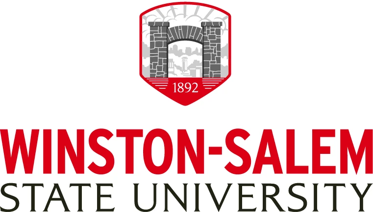 Winston-Salem State University logo with a red seal above the university name